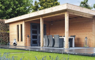 Tuinhuis met overkapping type Friens