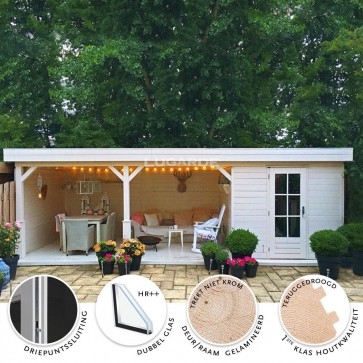 Tuinhuis + luifel Lugarde Prima PR29