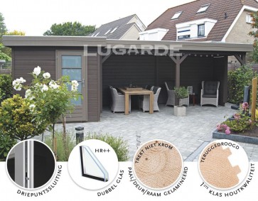 Tuinhuis + luifel Lugarde Prima PR34