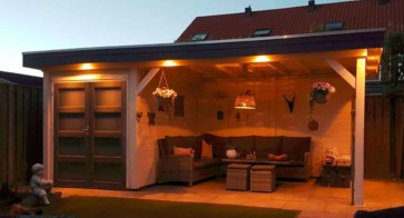 Tuinhuis met zij overkapping Baak 